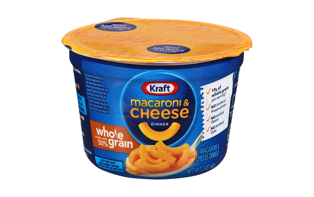 Kraft Macaroni & Cheese Dinner, Whole Grain Tub 56 grams GoToChef